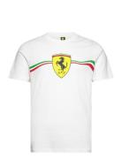 Ferrari Race Big Shield Heritage Sport T-shirts Short-sleeved White PU...