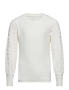 Nkfnotalia Ls Slim Top Tops T-shirts Long-sleeved T-shirts White Name ...