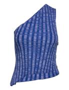 Lania Knit Top Tops T-shirts & Tops Sleeveless Blue Hosbjerg