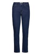 Mid Rise Slim - Mid Blue Bottoms Jeans Straight-regular Blue Calvin Kl...