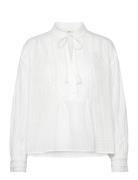 Leony Tops Blouses Long-sleeved White SUNCOO Paris