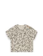 Muslin Baby Top Tops T-shirts Short-sleeved Cream Garbo&Friends