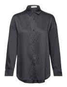 Cia Wide Shirt Tops Shirts Long-sleeved Grey Movesgood
