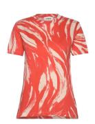 Sleva Regular Tee Tops T-shirts & Tops Short-sleeved Red Soaked In Lux...