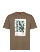 Teepantera Tops T-shirts Short-sleeved Khaki Green BOSS