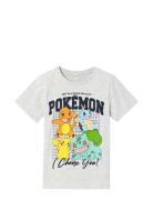 Nkmadan Pokemon Ss Top Sky Tops T-shirts Short-sleeved Grey Name It