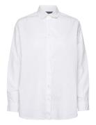 Pernilla Organic Cotton Poplin Shirt Tops Shirts Long-sleeved White Le...