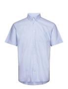 Bs Kyler Modern Fit Shirt Tops Shirts Short-sleeved Blue Bruun & Steng...