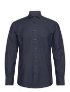 Bs Favre Slim Fit Shirt Tops Shirts Casual Navy Bruun & Stengade