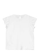 Frills Cotton T-Shirt Tops T-shirts Short-sleeved White Mango