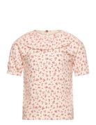 T-Shirt Ss Crepe Tops T-shirts Short-sleeved Pink Creamie