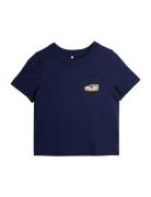 Jogging Emb Ss Tee Tops T-shirts Short-sleeved Navy Mini Rodini
