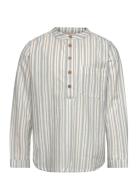 Shirt Ls Woven Stripe Tops Shirts Long-sleeved Shirts Multi/patterned ...