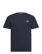 Performance Logo Tee Tops T-shirts Short-sleeved Navy Sebago