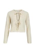 Objparvi Knit Cardigan Noos Tops Knitwear Cardigans Cream Object
