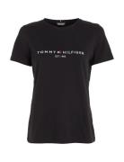 Heritage Hilfiger C-Nk Reg Tee Tops T-shirts & Tops Short-sleeved Blac...
