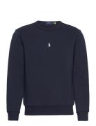 Double-Knit Pullover Tops Sweat-shirts & Hoodies Sweat-shirts Navy Pol...