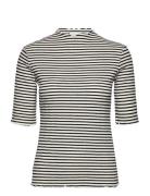 Candacekb Stripe Ss Tops T-shirts & Tops Short-sleeved Black Karen By ...