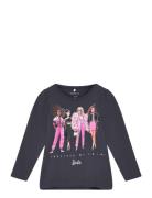 Nmfalina Barbie Ls Top Box Sky Tops T-shirts Long-sleeved T-shirts Nav...