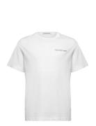 Chest Inst. Logo Ss T-Shirt Tops T-shirts Short-sleeved White Calvin K...