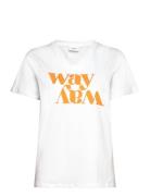 Elkesz V-Neck T-Shirt Tops T-shirts & Tops Short-sleeved Orange Saint ...
