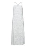 Tjw Printed Side Slit Midi Dress Knelang Kjole Multi/patterned Tommy J...