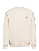 Crew Sweatshirt Tops Sweat-shirts & Hoodies Hoodies Cream Les Deux