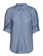 Blouse Isabel Tops Shirts Short-sleeved Blue Lindex