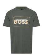 Tee 2 Sport T-shirts Short-sleeved Khaki Green BOSS