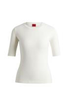 Darnelia Tops T-shirts & Tops Short-sleeved White HUGO