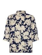 Bonoll Shirt Ss Tops Shirts Short-sleeved Navy Lollys Laundry