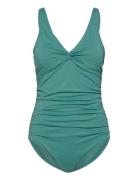 Panos Emporio Simi Solid Swimsuit Badedrakt Badetøy Green Panos Empori...