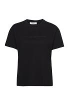 Mschliv Organic Logo Tee Tops T-shirts & Tops Short-sleeved Black MSCH...