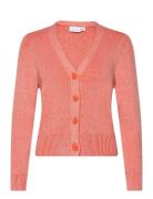 Viril Multi Short L/S Knit Cardigan-Noos Tops Knitwear Cardigans Pink ...