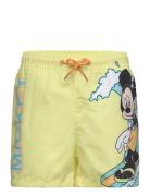 Swimming Shorts Badeshorts Yellow Mickey Mouse