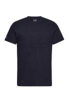 Embossed Vl T Shirt Tops T-shirts Short-sleeved Navy Superdry