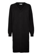Cc Heart Clare Comfy Knit Dress Knelang Kjole Black Coster Copenhagen