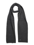 Rib Knit Wool Scarf - Rws Accessories Scarves Winter Scarves Grey Know...