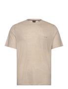 Tech T-Shirt Tops T-shirts Short-sleeved Beige BOSS