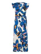 Vipeffi Lira V-Neck S/L Wrap Midi Dress Knelang Kjole Multi/patterned ...