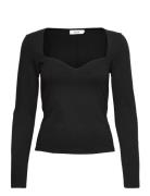Diana Top Tops T-shirts & Tops Long-sleeved Black Stylein