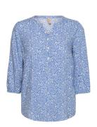 Sc-Molly Tops Blouses Long-sleeved Blue Soyaconcept