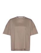 Ghita New Tee Tops T-shirts & Tops Short-sleeved Brown Second Female