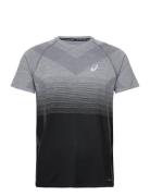 Seamless Ss Top Sport T-shirts Short-sleeved Black Asics