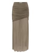 Messigz Long Skirt Langt Skjørt Khaki Green Gestuz