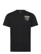 Headph S Back Gr R T Tops T-shirts Short-sleeved Black G-Star RAW