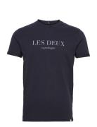 Amalfi T-Shirt Tops T-shirts Short-sleeved Navy Les Deux