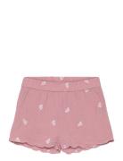 Printed Cotton-Blend Short Bottoms Shorts Pink Mango