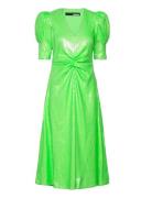 Sequins Maxi V-Neck Dress Knelang Kjole Green ROTATE Birger Christense...