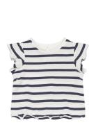 Ruffled Striped T-Shirt Tops T-shirts Short-sleeved Multi/patterned Ma...